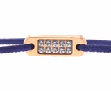 Bracelet Marine mini-plaque dorée ornée de Swarovski  - Les interchangeables