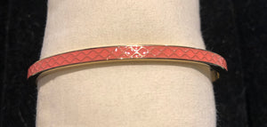 Bracelet Acier Doré  " Ondulé " Corail