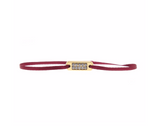 Bracelet Bordeaux mini-plaque dorée ornée de Swarovski  - Les interchangeables
