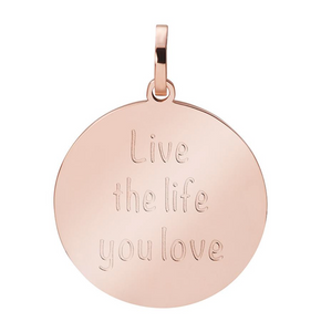 Pendentif " Live the life you love " Rosé  -  Ixxxi