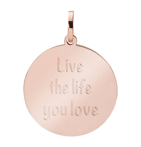 Pendentif Live the life you love Rose Ixxxi