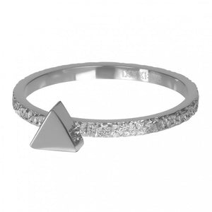 Bague anneau couvrant " Abstract Triangle " Argenté  -  Ixxxi