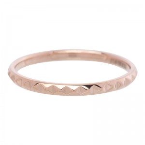 Bague anneau recouvrant " Pyramide " Rose Gold  - Ixxxi