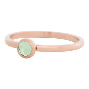 Bague anneau recouvrant " Cristal Vert " Rose Gold - Ixxxi