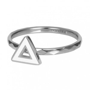Bague anneau couvrant " Artistic Triangle " Argenté  -  Ixxxi