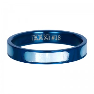 Bague anneau recouvrant Aruba " Bleu " - Ixxxi