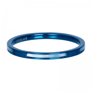 Bague anneau recouvrant Bonaire " Bleu " - Ixxxi