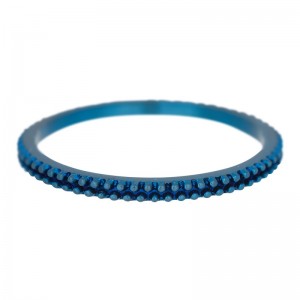 Bague anneau recouvrant " Caviar " Bleu  - Ixxxi