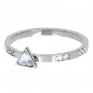 Bague anneau couvrant " Expression Triangle " Argenté  -  Ixxxi