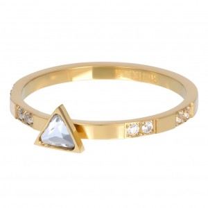 Bague anneau couvrant " Expression Triangle " Doré  -  Ixxxi