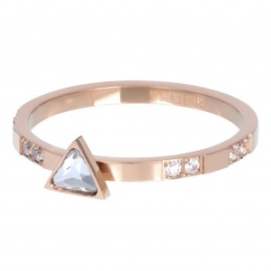 Bague anneau couvrant " Expression Triangle " Rosé  -  Ixxxi