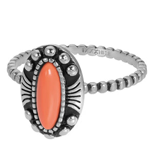 Bague anneau couvrant " Indian Coral "  - Ixxxi