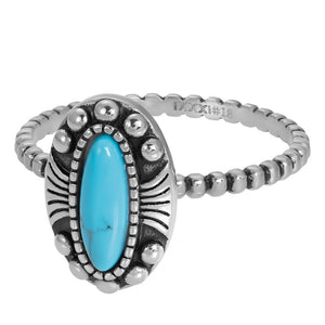 Bague anneau couvrant " Indian Turquoise "  - Ixxxi