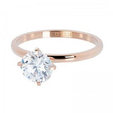 Bague anneau recouvrant " Solitaire Glamour " Rose Gold - Ixxxi