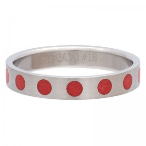 Bague anneau recouvrant " Round " Red - Ixxxi