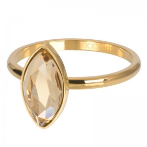 Bague anneau couvrant " Royal Diamond Topaz "  doré  - Ixxxi