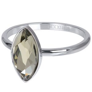 Bague anneau couvrant " Royal Diamond Crystal "  argenté  - Ixxxi