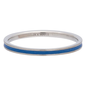 Bague anneau couvrant " Line " Blue - Ixxxi