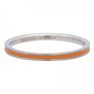 Bague anneau couvrant " Line " Orange - Ixxxi