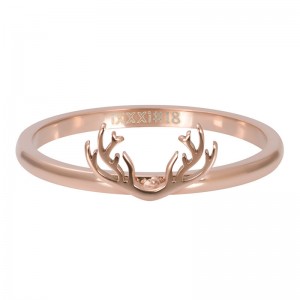Bague anneau recouvrant  "Symbole Cerf" Rose Gold - Ixxxi