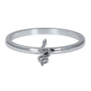 Bague anneau recouvrant  "Symbole Serpent" Argenté - Ixxxi