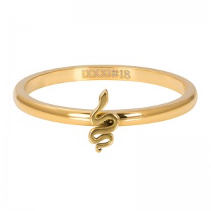 Bague anneau recouvrant  "Symbole Serpent" Doré - Ixxxi